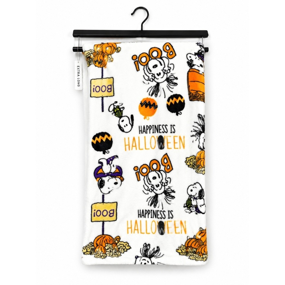 Berkshire New 50x70 Peanuts Halloween Snoopy VelvetLoft Throw Blanket White